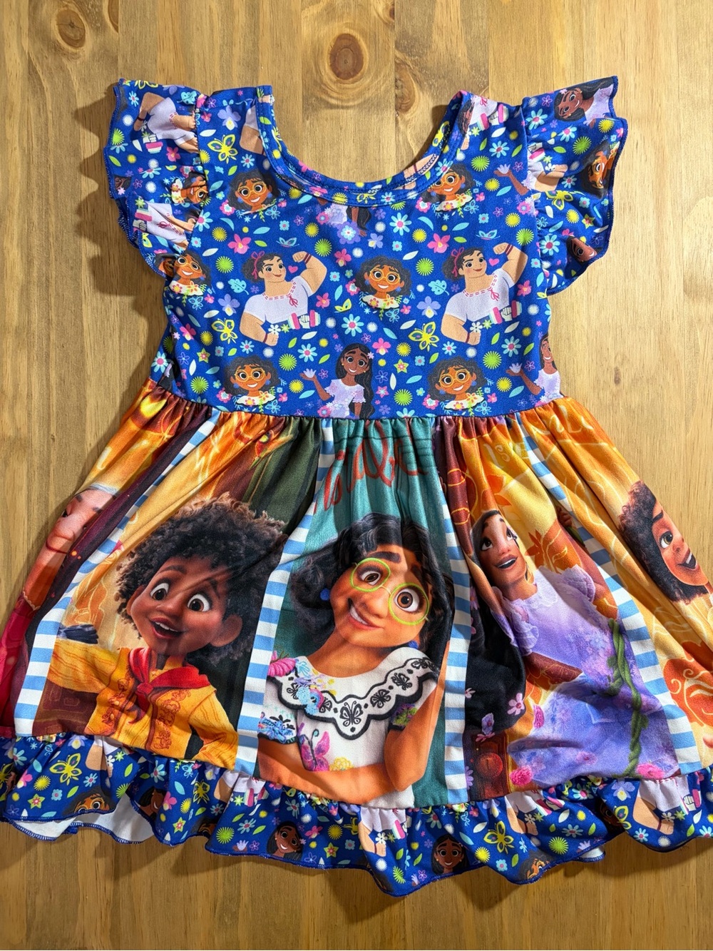 Multicolor Encanto Character Boutique Flutter Dress